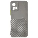 Vivo Y21s|Y21T|Y21|Y33s|Y33T Premium Colour Button Silicone Beats Logo Textured With Camera Protection & Inner Microfiber Back Case (Titanium)