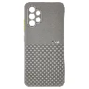 Samsung Galaxy A32 4G Premium Colour Button Silicone Beats Logo Textured With Camera Protection & Inner Microfiber Back Case (Titanium)