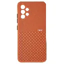 Samsung Galaxy A32 4G Premium Colour Button Silicone Beats Logo Textured With Camera Protection & Inner Microfiber Back Case (Orange)