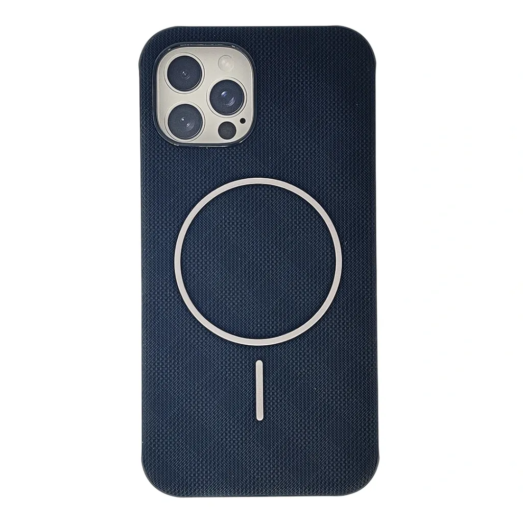 [PO33BIP12PR-8-2] Iphone 12|12 Pro Woven textured & Magsafe compatible Case (Black)