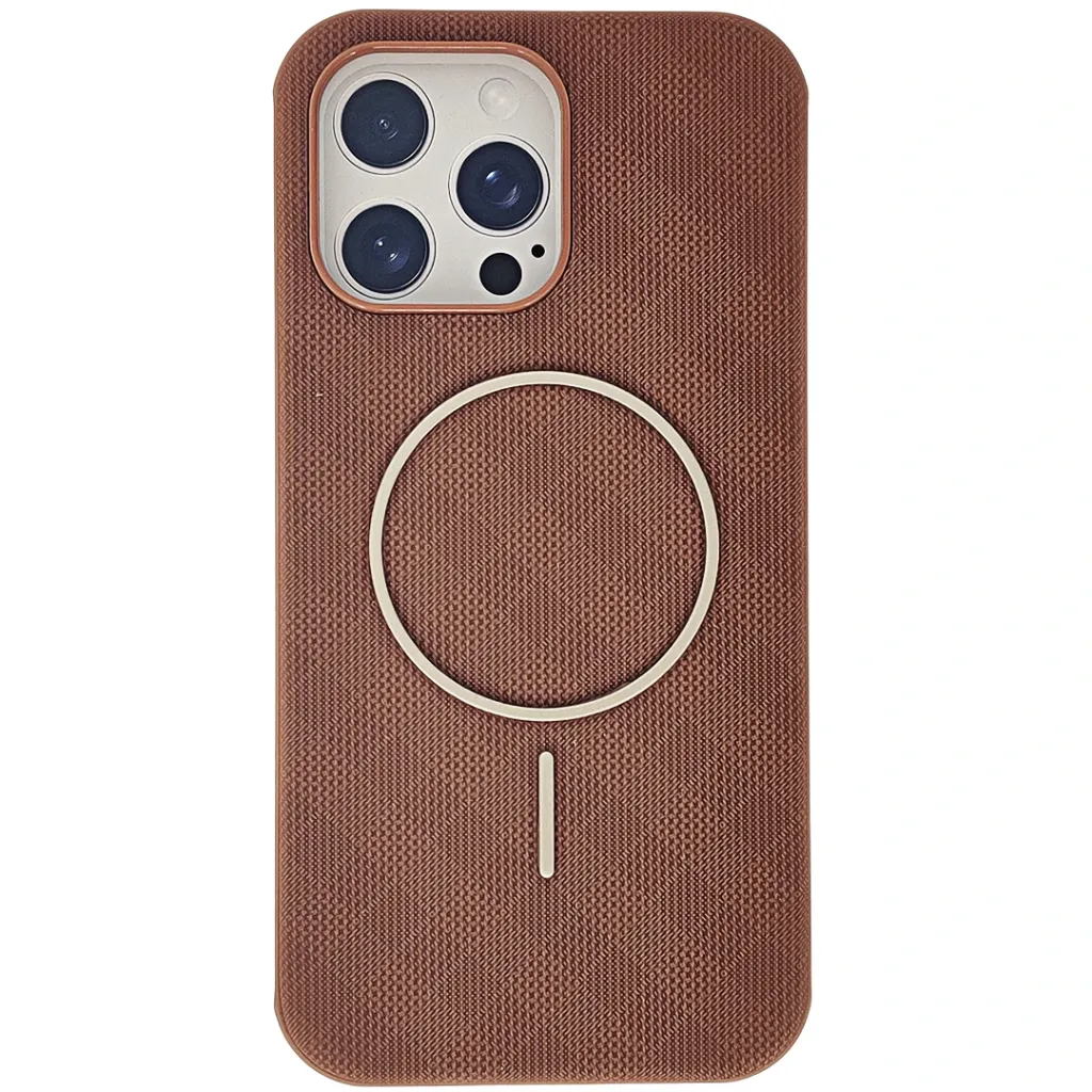 [PO33BIP14PMAX-8-42] Iphone 14 Pro Max Woven textured & Magsafe compatible Case (Desert Titanium)