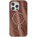 Iphone 14 Pro Max Woven textured & Magsafe compatible Case (Desert Titanium)