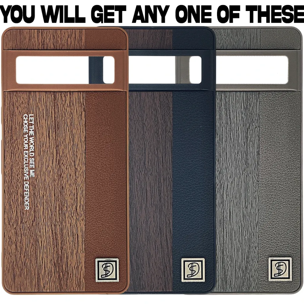 Google Pixel 7 Leather-Textured "Anti-Burst" featuring the text "LET THE  WORLD SEE ME CHOSE YOUR EXCLUSIVE DEFENDER" And a Fashion Logo Premium Back Case