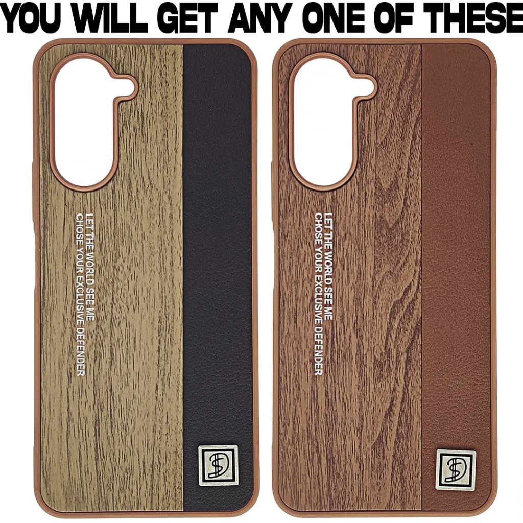 [PO33BVIY03-8] Vivo Y03|Y18 Leather-Textured "Anti-Burst" featuring the text "LET THE  WORLD SEE ME CHOSE YOUR EXCLUSIVE DEFENDER" And a Fashion Logo Premium Back Case