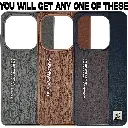 Infinix Hot 40i|Smart 8|Smart 8 Pro |Tecno Pop 8|Spark 20C|Spark 20 Leather-Textured "Anti-Burst" featuring the text "LET THE  WORLD SEE ME CHOSE YOUR EXCLUSIVE DEFENDER" And a Fashion Logo Premium Back Case