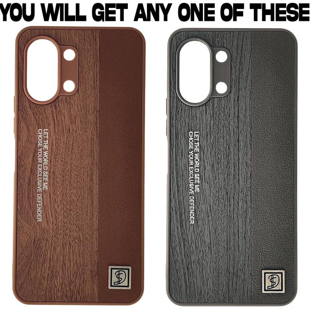 Tecno Spark GO 3 Leather-Textured "Anti-Burst" featuring the text "LET THE  WORLD SEE ME CHOSE YOUR EXCLUSIVE DEFENDER" And a Fashion Logo Premium Back Case
