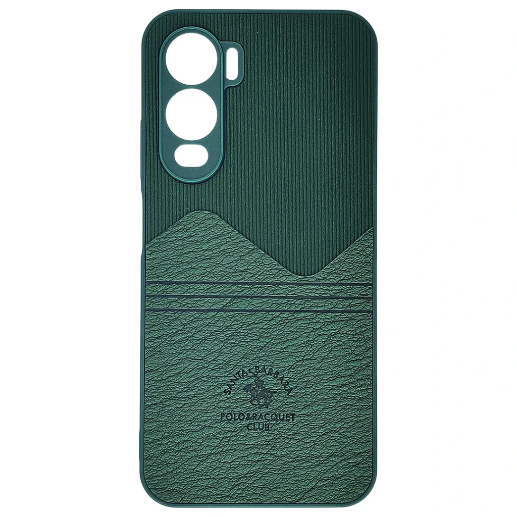 [PO43BITCITY200-14-11] iTel City 200 4G 3D This is a Santa Barbara Polo & Racquet Club Leather-Lining Textured Dual-Tone featuring a ribbed upper section and a embossed Brand logo Back Case (Green)
