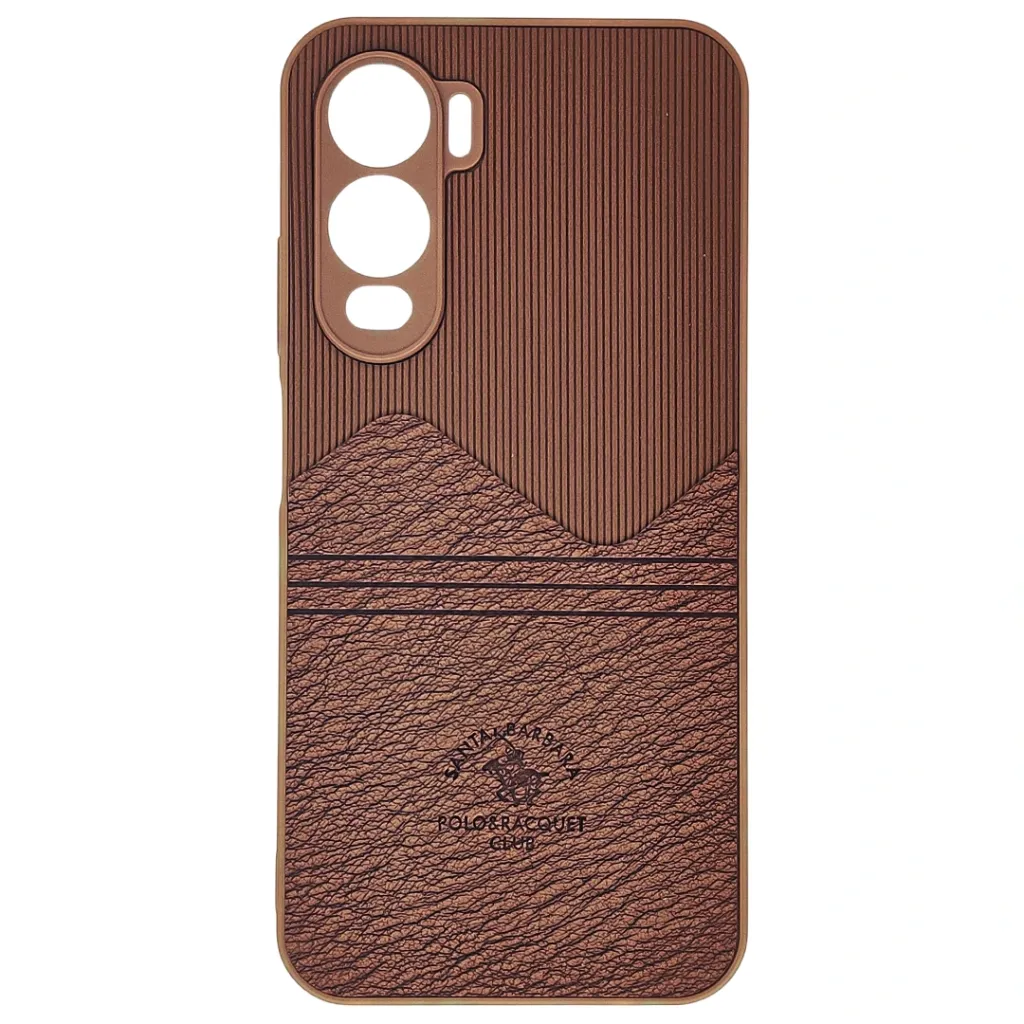 iTel City 200 4G 3D This is a Santa Barbara Polo & Racquet Club Leather-Lining Textured Dual-Tone featuring a ribbed upper section and a embossed Brand logo Back Case (Brown)
