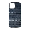 iPhone 13|14|15 Carbon Fiber Tactile Woven Armid Fiber Pattern distinic geometric iC Magsafe Compatible and includes a built-in Camera bazel for lens Protection Back Case (Gray)