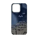 iPhone 13 Pro Carbon Fiber Tactile Woven Armid Fiber Pattern distinic geometric iC Magsafe Compatible and includes a built-in Camera bazel for lens Protection Back Case (Blue)