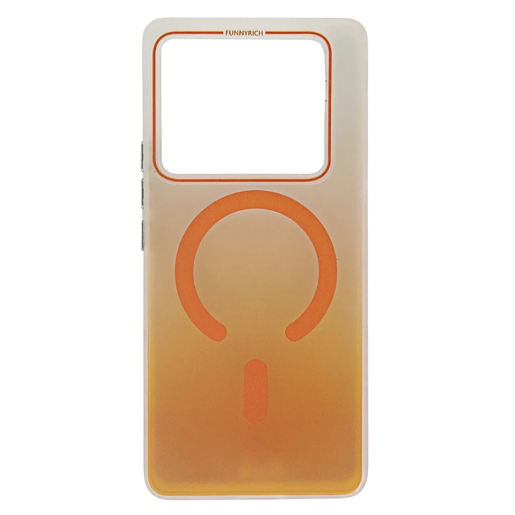 Infinix Zero 30 4G Frosted Matte With MageSafe Logo Mobile Back Case (Orange)