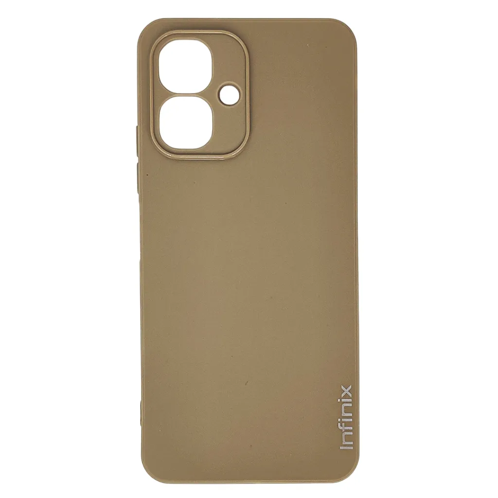 [PO14BISMRT10-5-42] Infinix Smart 10 4G|Tecno Spark Go 2 Branded indicating Logo Soft Silicone Matte Paper Back Case (Desert Titanium)