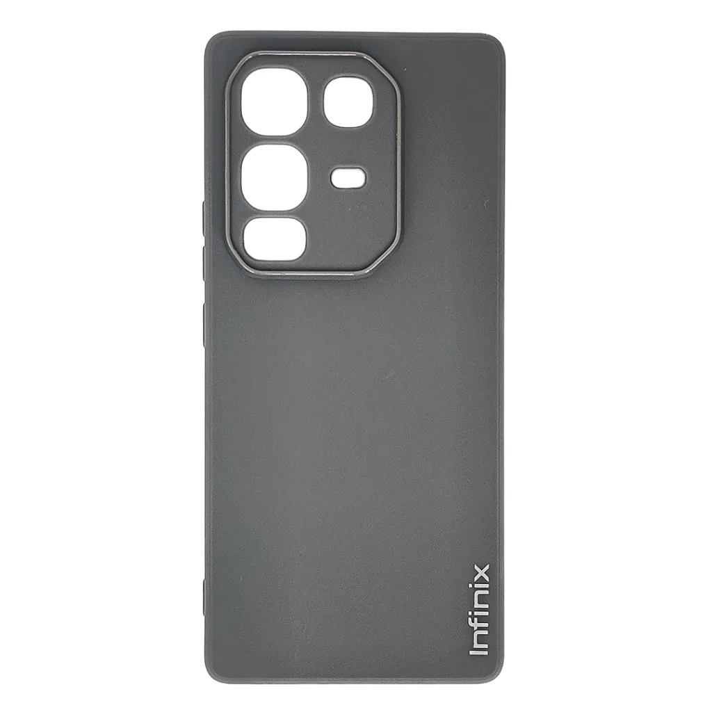 [PO14BINOT50PR-5-36] Infinix Note 50 Pro 4G|Note 50 4G Branded indicating Logo Soft Silicone Matte Paper Back Case (Natural Titanium)