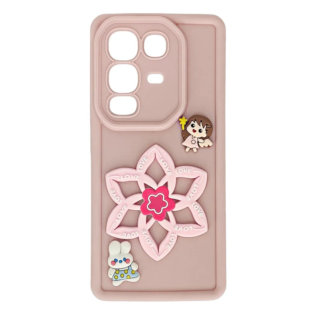 [PO51BINOT50PR-40-22] Infinix Note 50 4G|Note 50 Pro 4G This is a 3D Cartoon Silicone Phone Case (Baby Pink)