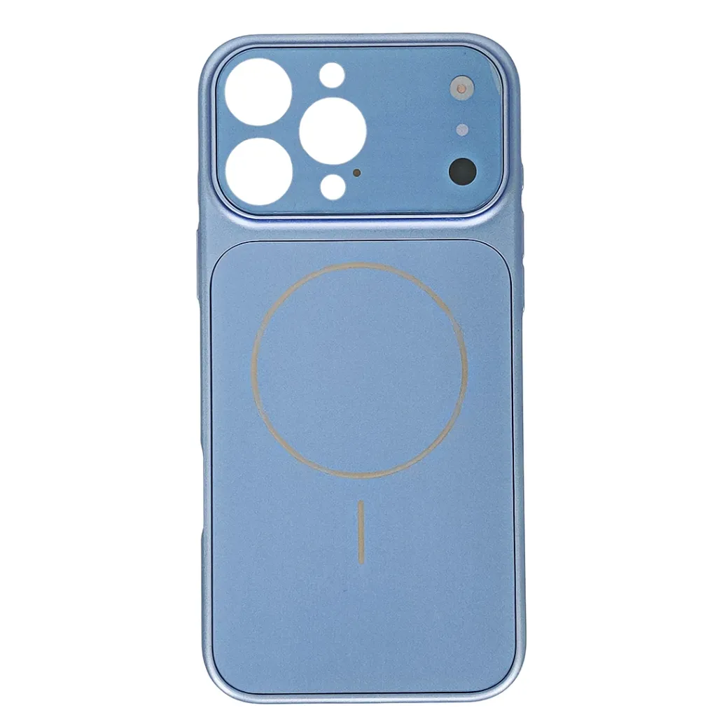 iPhone 16 Pro Max Matte AG Glass Convert into 18 Series Back Case (Sky-Blue)