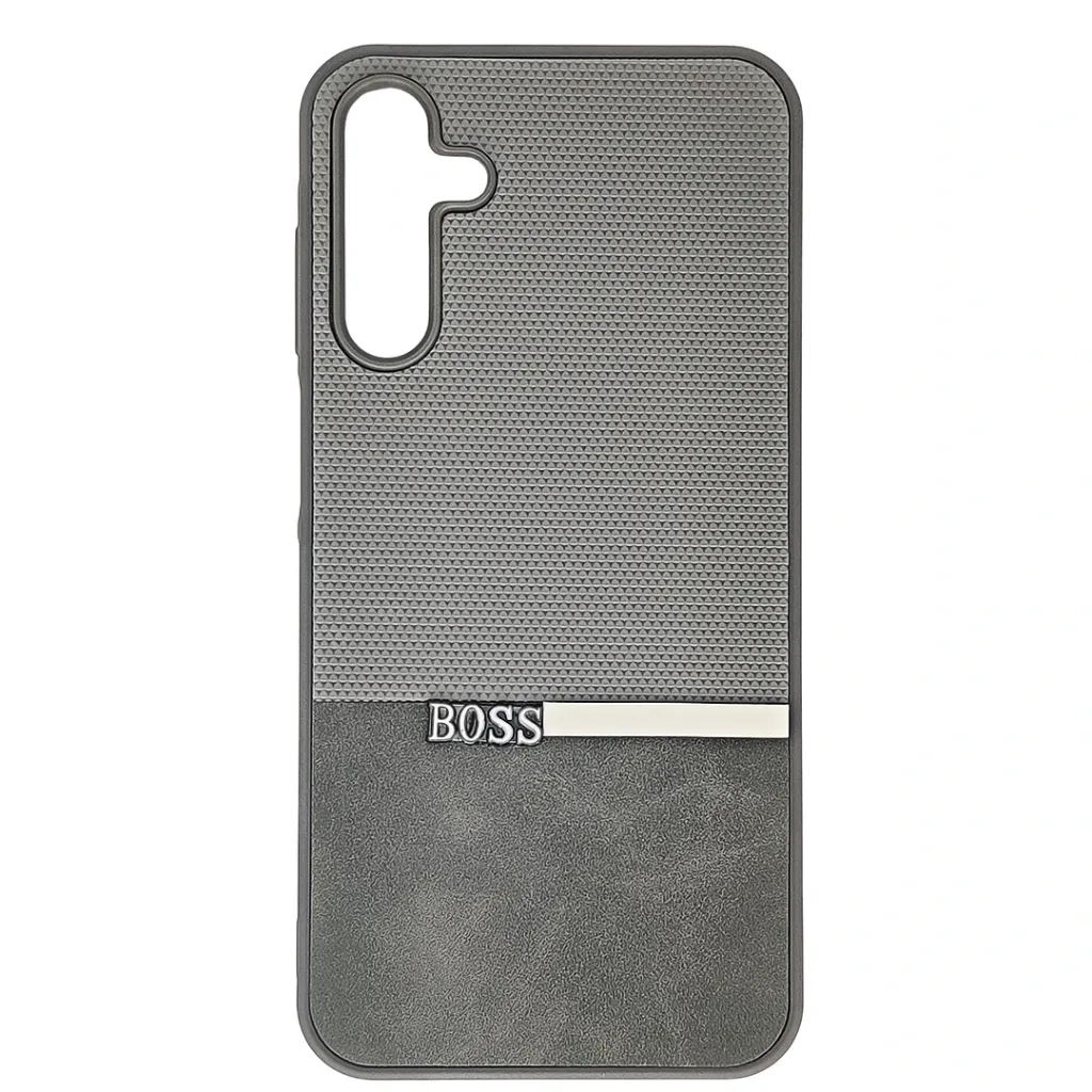 Samsung Galaxy A15 The Boss protective a unique two-tone dual-textured design back case (Gray)