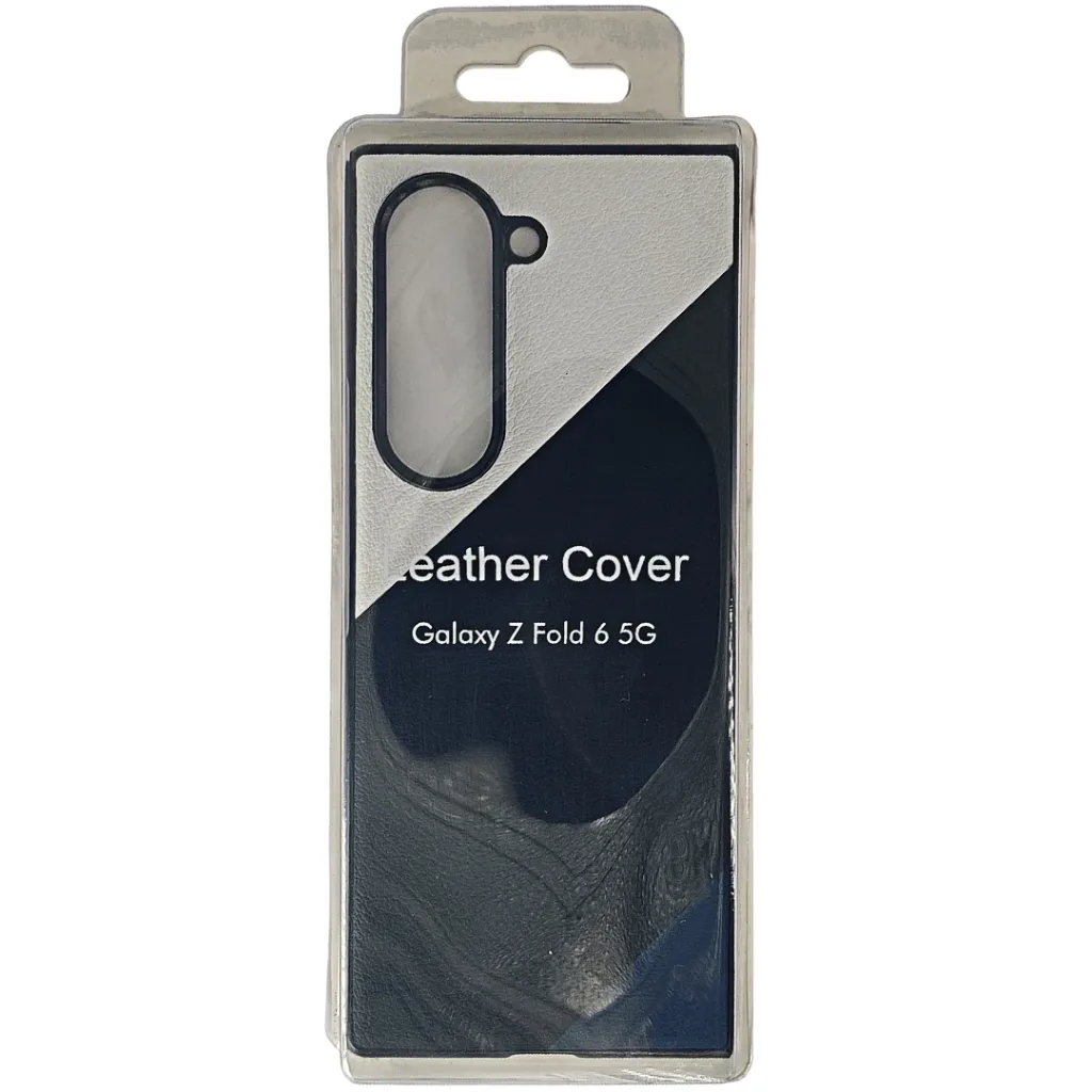 Samsung Galaxy Z Fold 6 5G Faux PU Leather Textured Finish with a contrasting diagonal Design Back Case
