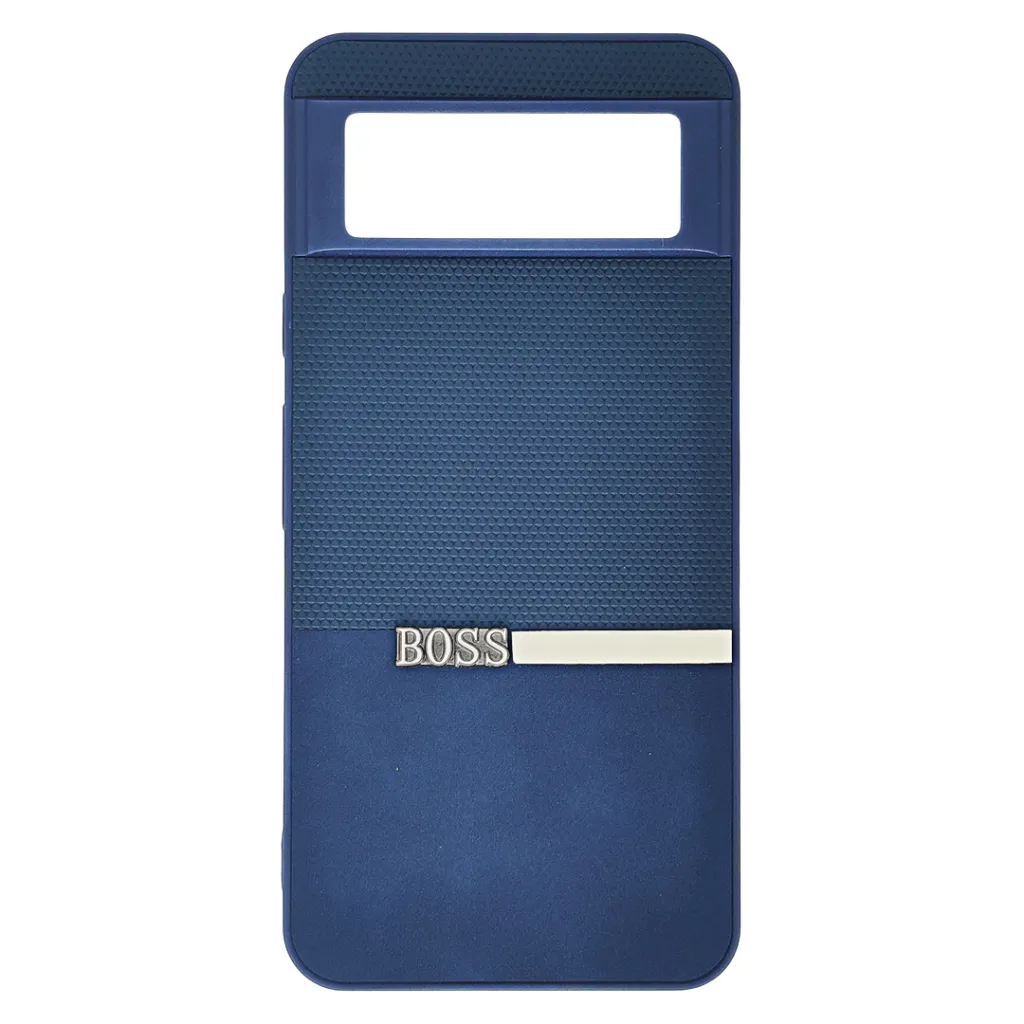 [PO32BGPXL8-45-3] Google Pixel 8 The Boss protective a unique two-tone dual-textured design back case (Blue)