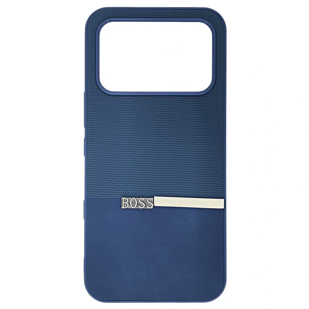 Infinix Note 60 Edge 5G|Note Edge The Boss Protective a Unique Two-Tone Dual-Leather Textured design Back Case (Blue)