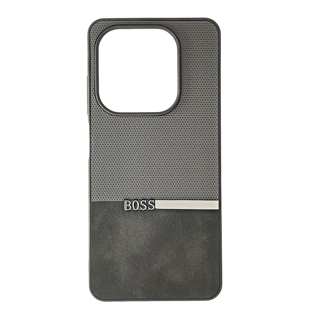 Infinix Hot 40i|Smart 8|Smart 8 Pro |Tecno Pop 8|Spark 20C|Spark 20 The Boss Protective a Unique Two-Tone Dual-Leather Textured design Back Case (Gray)