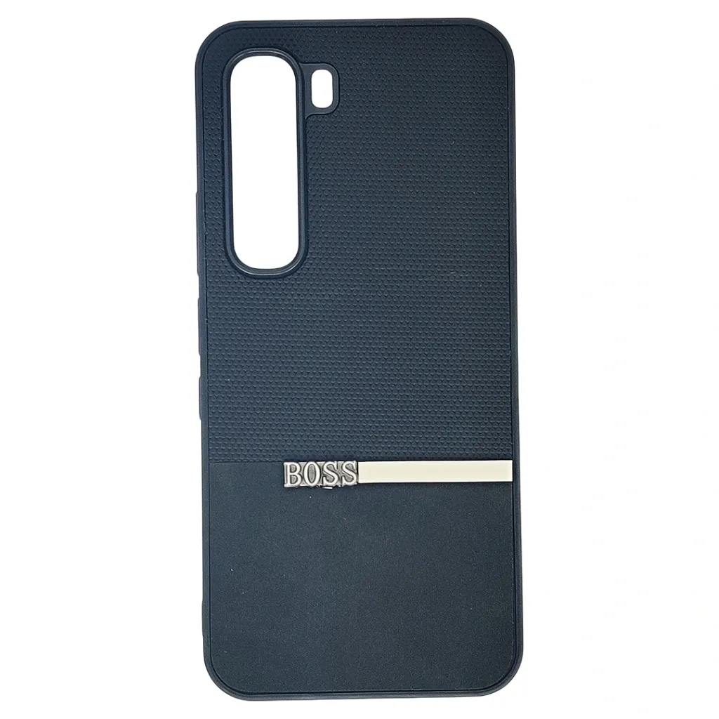 [PO32BIHOT60PR-45-2] Infinix Hot 60 Pro 4G The Boss Protective a Unique Two-Tone Dual-Leather Textured design Back Case (Black)
