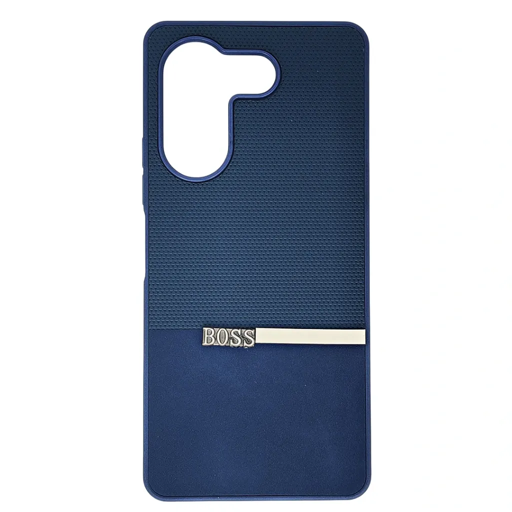 Tecno Camon 20 Pro|Camon 20 The Boss Protective a Unique Two-Tone Dual-Leather Textured design Back Case (Blue)