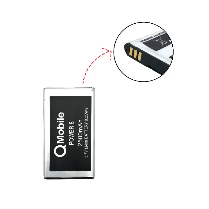 [BT QPOWER8-4] Q Mobile Power 8 Battery BT-QPOWER8-4 - Reliable 2500mAh Power Source