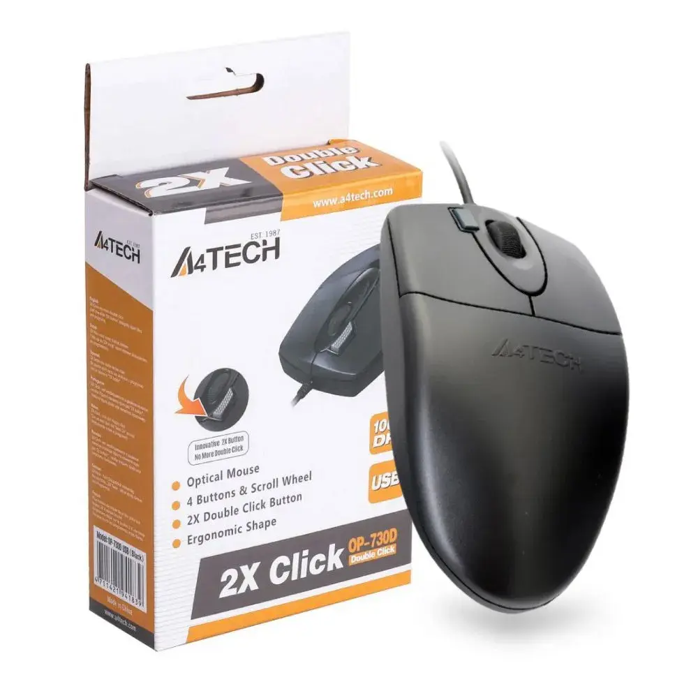 A4 Tech Wired Mouse - CPU Mouse 15 | Reliable & Ergonomic Design