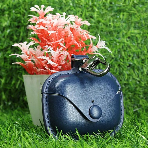 [HFBCASE-32-17] AirPods Pro Leather Case - Navy Blue