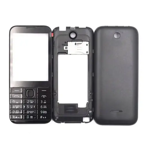 [HS6NK225-3-2] Complete Black Housing Replacement for Nokia 225 - Durable & Stylish