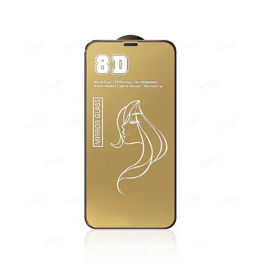 [PL6IP12PR-7-5] Iphone 12 Pro 8D MIrror Tempered Gold Glass