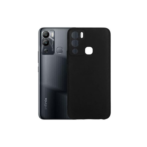 [PO14BIHOT12I-1-2] Infinix Hot 12i Soft Coloure Button Mobile Pouch (Black)