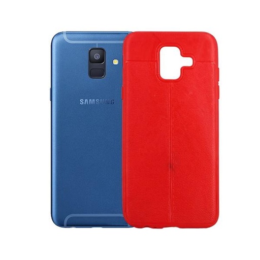 [PO14BSA6-1-4] Samsung A6 Auto Focus Case - Stylish Mobile Pouch, Red Color