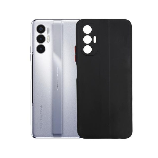 [PO14BTPOV3-1-2] Tecno Pova 3 Soft Colour Button Mobile Pouch (Black)