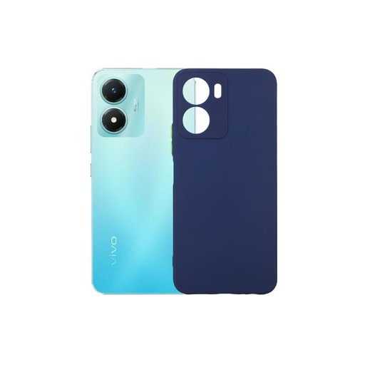 [PO14BVIY02S-1-3] Vivo Y02S Soft Silicone Case Mobile Pouch (Blue)