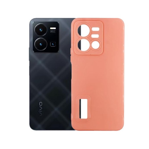 [PO14BVIY35-11-22] Vivo Y35 Soft Shine Case Mobile Pouch - Elegant Baby Pink Protection