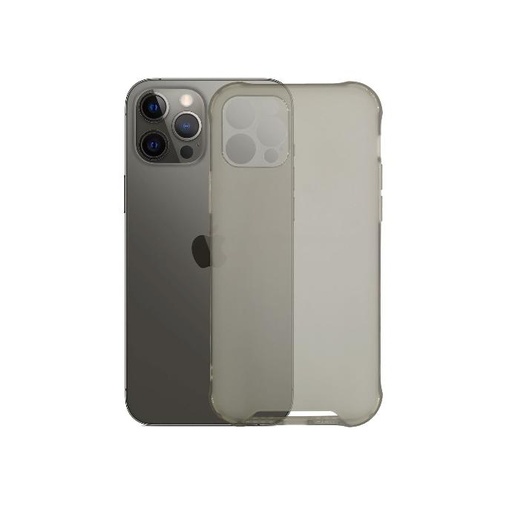 [PO15BIP12PR-3-2] iPhone 12 Pro Matte Bumper Silicone Mobile Pouch - Black