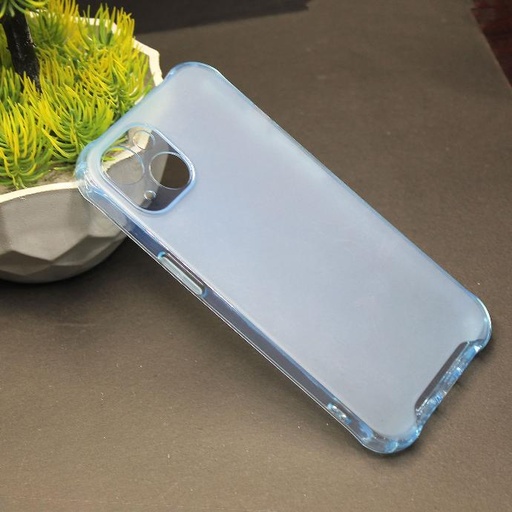 [PO15BIP13-3-3] iPhone 13 Matte Bumper Silicone Mobile Pouch - Blue