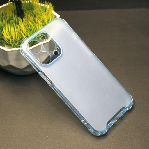 [PO15BIP13PR-3-3] iPhone 13 Pro Matte Bumper Silicone Mobile Pouch - Blue