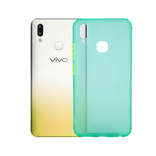 [PO15BVIY90-1-14] Vivo Y90 Back Case Colour Button Mobile Pouch (Sea Green)