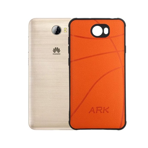 [PO18BHUY5II-7-8] Huawei Y5II Leather Mobile Pouch - Stylish Protection (Orange)
