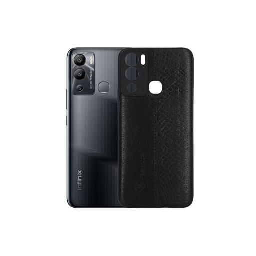 [PO18BIHOT12i-3-2] Infinix Hot 12i Leather Case Mobile Pouch (Black) - Stylish Protection