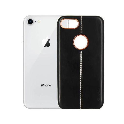 [PO18BIP6G-0-2] Sleek iPhone 6G Back Case Leather Mobile Pouch - Black Protection