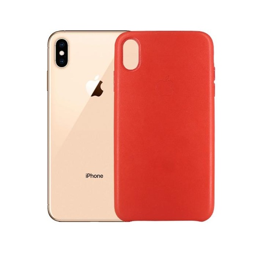 [PO18BIPXSMAX-3-4] iPhone XS Max Leather Mobile Pouch - Stylish Red Protection Case