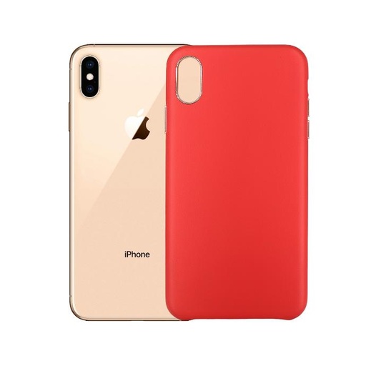 [PO18BIPXSMAX-4-4] iPhone XS Max Leather Mobile Pouch - Premium Red Protection Case