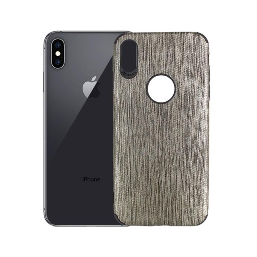 [PO18BIPXSMX-4-9] iPhone XS Max Jeans Leather Mobile Pouch - Stylish Grey Protection Case