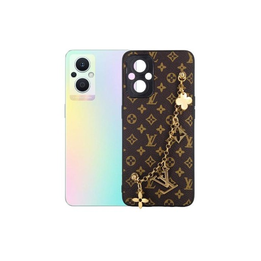 [PO18BOF21PR5G-4-13] Oppo F21 Pro 5G LV Chain Case Mobile Pouch - Stylish Brown Protection