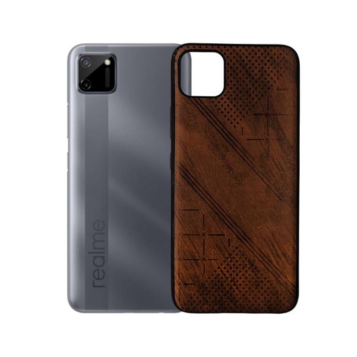 [PO18BORELMEC11-0-13] Oppo Realme C11 Leather Mobile Pouch - Stylish Brown Protection