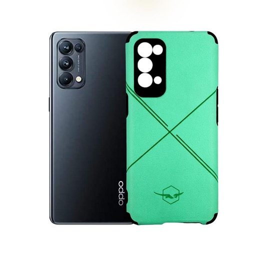 [PO18BORNO5-0-14] Oppo Reno 5 Leather Case Mobile Pouch - Sea Green