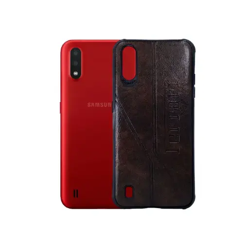 [PO18BSA01-0-13] Samsung A01 Back Case Leather Mobile Pouch (Brown)
